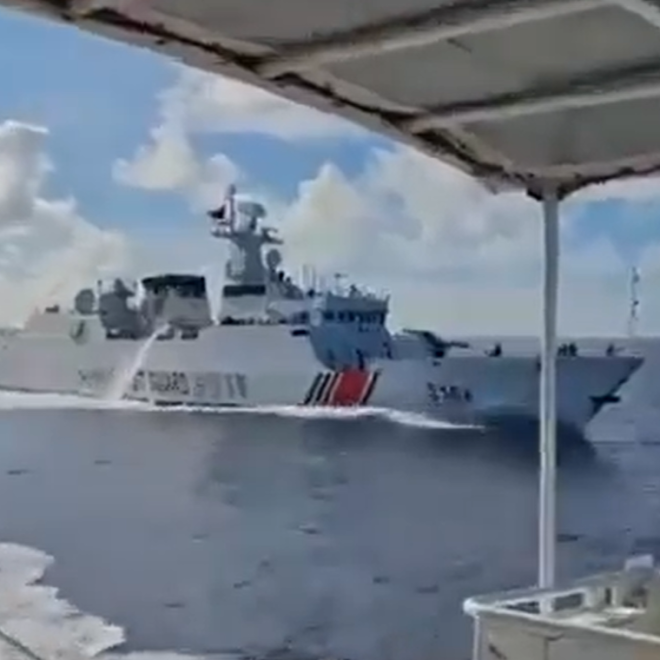 Chinese vessels collide while pursuing Philippine boat in South China Sea