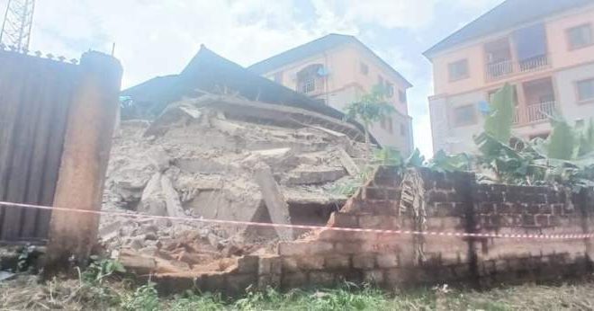 Many trapped as three-storey building collapses in Anambra