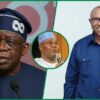 L R President Bola Tinubu Atiku Abubakar and Peter Obi